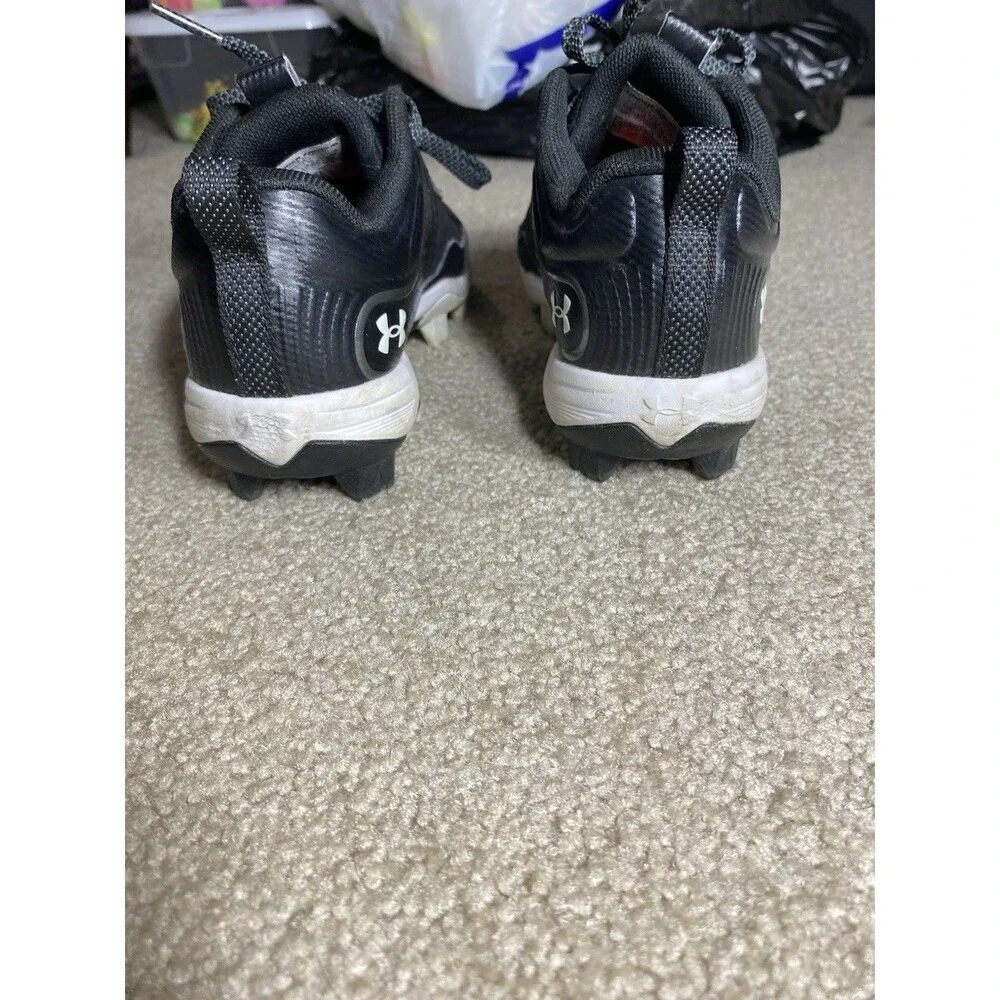 Under Armour Glyde RM Jr Youth Girls 12 Softball Cleats Black White 3024331-001